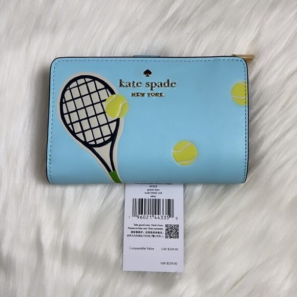 NWT💃Kate Spade Grand Slam Medium Compact Bifold Wallet - Picture 6 of 6